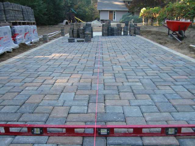 yard construction mashpee paver driveway